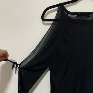 ZARA Knit Tie Sleeve Top